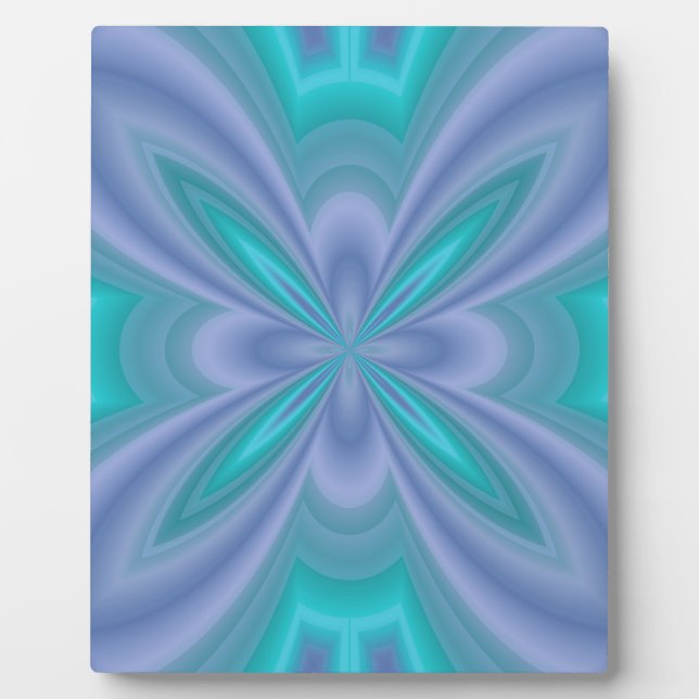 Blaue Schmetterlinge Abstrakt Fotoplatte (Vorderseite)