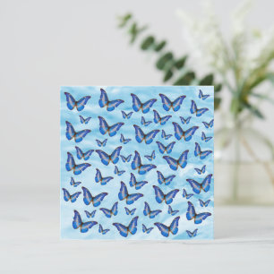 Blaue Schmetterlinge Karte