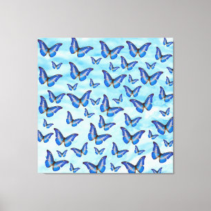 Blaue Schmetterlinge Leinwanddruck