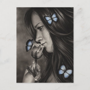 Blaue Schmetterlinge Postkarte