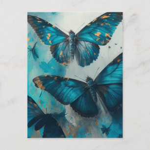 Blaue Schmetterlinge Postkarte