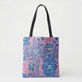 Blaue Schmetterlinge Psychedelischer Traum Tasche