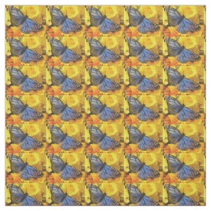 Blaue Schmetterlinge Stoff