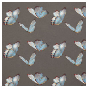 Blaue Schmetterlinge wiederholen Muster Stoff