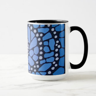 Blaue Schmetterlingmandala-Tasse Tasse