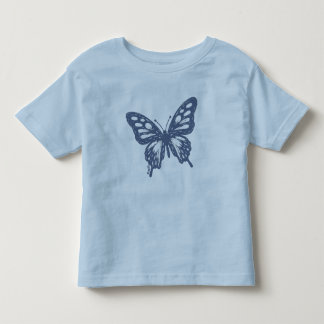 Blaue Schmetterlings-Minimal-Naturkunst von Papil Kleinkind T-shirt