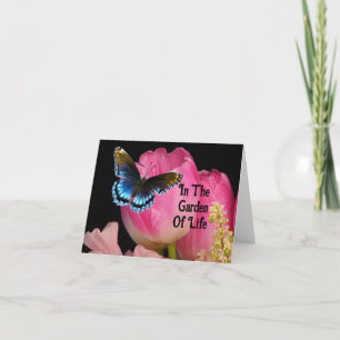 Blaue Schmetterlings-Muttertags-Grußkarte Karte