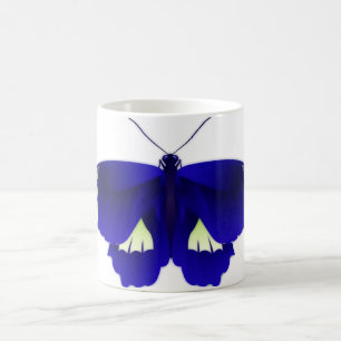 Blaue Schmetterlingskunst 3 Kaffeetasse