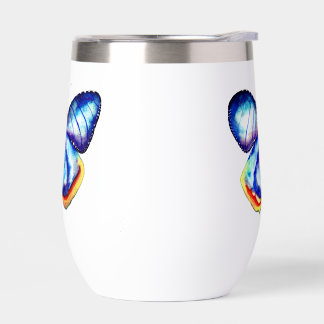 Blaue Schmetterlingskunst Frostiertes Glas-Mug
