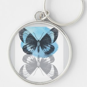 Blaue Schmetterlingsmagie. Schlüsselanhänger