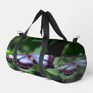 Blaue SchmetterlingsNatur Personalisiert Duffle Bag