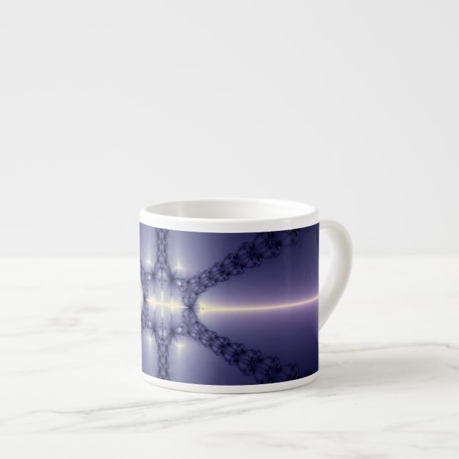 Blaue Schneeflocke Espressotasse (Vorderseite Rechts)
