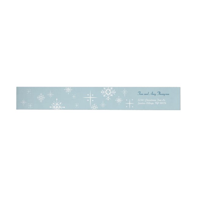 Blaue Schneeflocke | Holiday Wraparound Label (Person)
