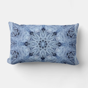 Blaue Schneeflocke Lendenkissen
