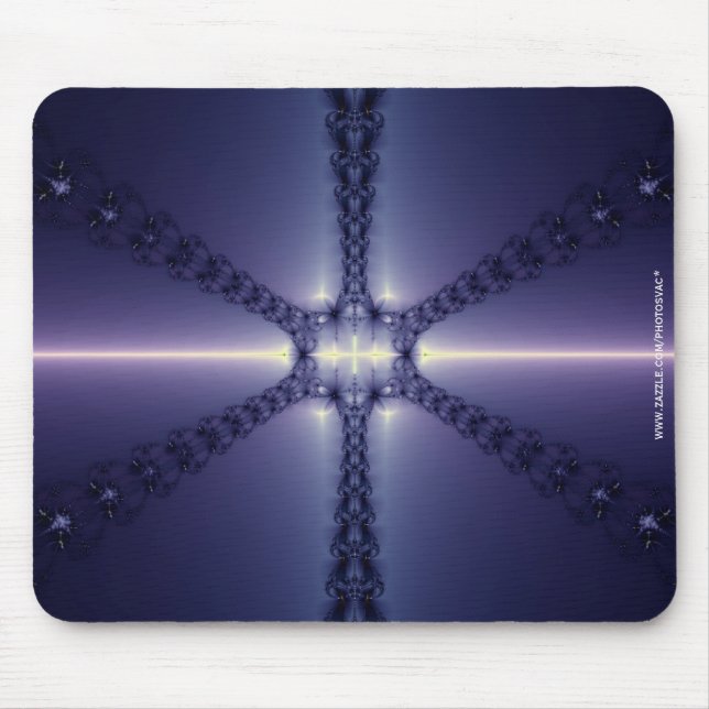 Blaue Schneeflocke Mousepad (Vorne)