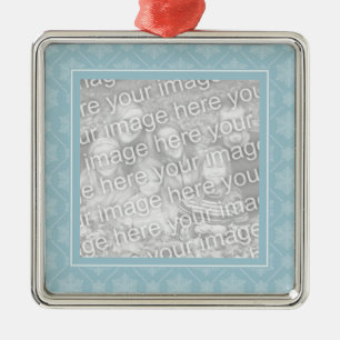 Blaue Schneeflocke-Muster-Schneeflocke-Verzierung Ornament Aus Metall