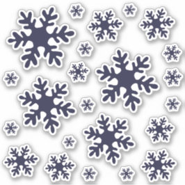 Blaue Schneeflocke Schnee Winterweihnachtsferien Aufkleber