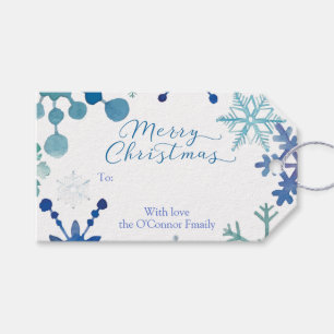 Blaue Schneeflocke-Weihnachtsgeschenk-Umbau-Sets Geschenkanhänger
