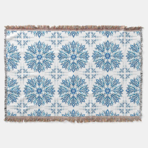 💙 Blaue Schneeflocke Winterdeko Gemütliches Gesch Decke