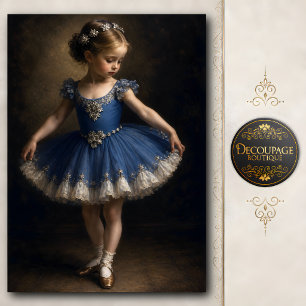 Blaue Schneeflocken-Ballettprinzessin Seidenpapier