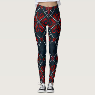Blaue Schneeflocken Leggings