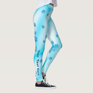 Blaue Schneeflocken Leggings