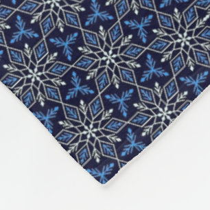 Blaue Schneeflocken-Musterdecke Fleecedecke