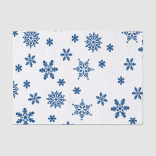 Blaue Schneeflocken Seidenpapier