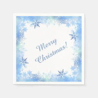 Blaue Schneeflocken