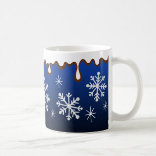 Blaue Schneeflocken-Tasse Kaffeetasse