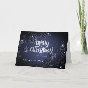 Blaue Schneeflocken Weihnachten