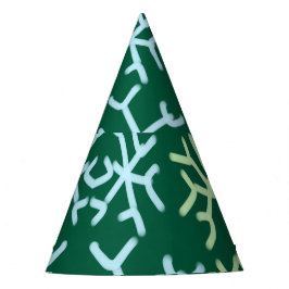 Blaue Schneeflocken Weihnachtsmuster Schneemuster Partyhütchen