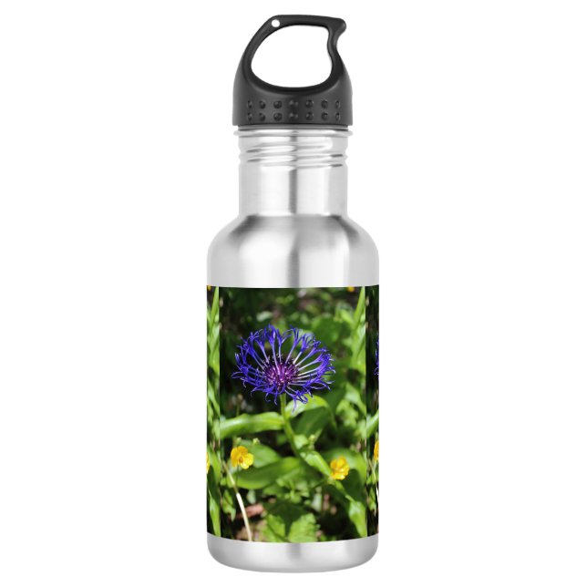 Blaue Schönheit Edelstahlflasche (Vorderseite)