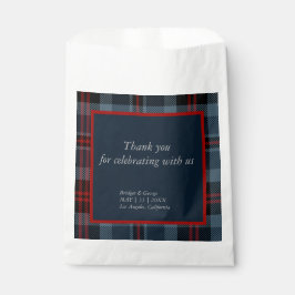 Blaue Schottenhochzeit Geschenktütchen