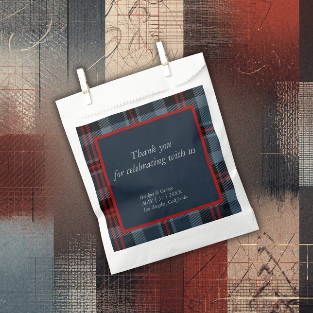 Blaue Schottenhochzeit Geschenktütchen (Von Creator hochgeladen)