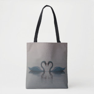 Blaue Schwäne müssen Liebe Herz am Wasser sein Tasche