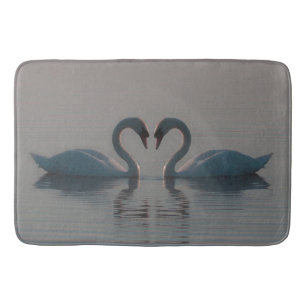 Blaue Schwäne müssen Liebe sein Badematte