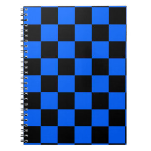Blaue Schwarz Karierte Karomuster Notizblock