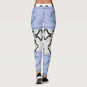 blaue schwarze Leggings lang Teenager
