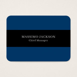 Blaue schwarze minimalistische professionelle Prof