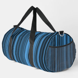 Blaue schwarze Streifen Duffle Bag