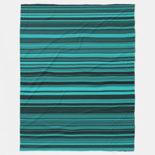 Blaue schwarze Streifen Fleecedecke