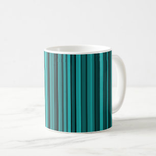 Blaue schwarze Streifen Kaffeetasse