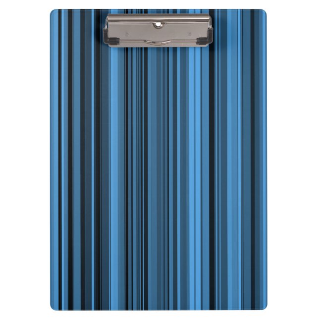 Blaue schwarze Streifen Klemmbrett (Vorderseite)