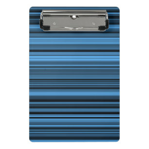 Blaue schwarze Streifen Mini Klemmbrett