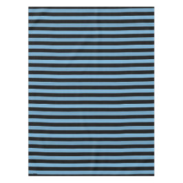 Blaue schwarze Streifen Nahtloses Muster Tischdecke