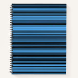 Blaue schwarze Streifen Notizbuch