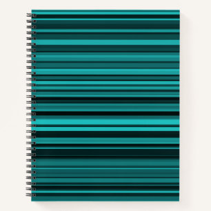 Blaue schwarze Streifen Notizbuch