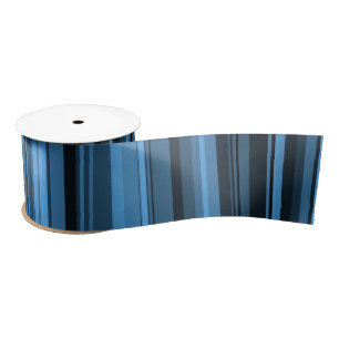 Blaue schwarze Streifen Satinband