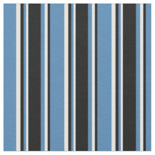 Blaue, schwarze und weiße Streifen Stoff